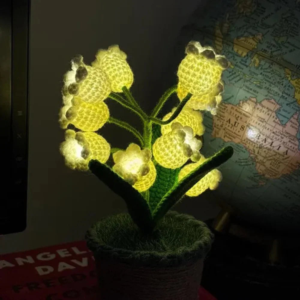 LumiBloom™ Floral Crochet Lamp